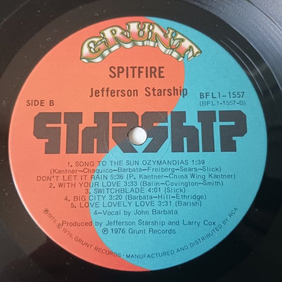 Vintage Jefferson Starship Spitfire vinyl record 1976 original first pre… - Picture 9 of 12